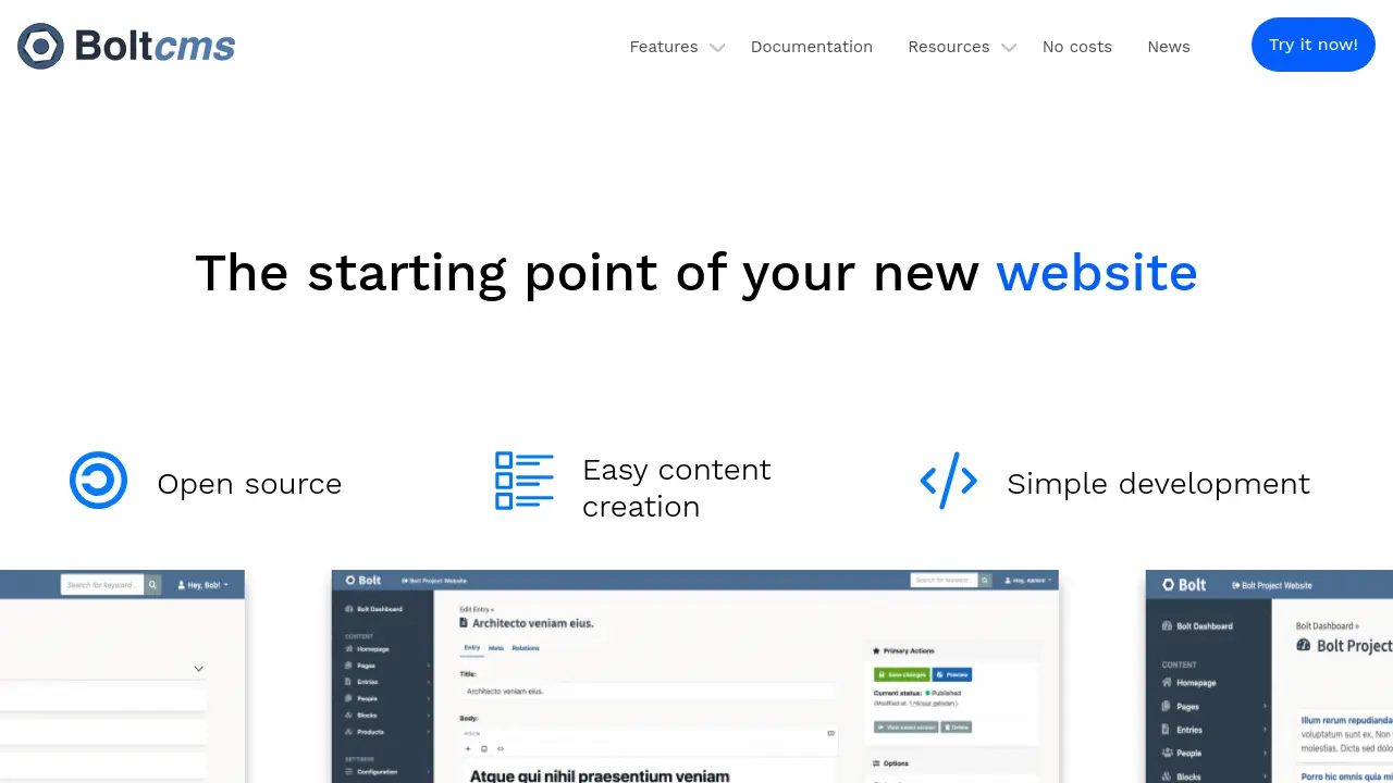 Bolt CMS - Open-source CMS built on Symfony for developers, designers ...