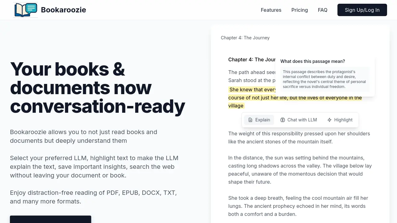 Bookaroozie screenshot