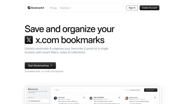 BookmarkX