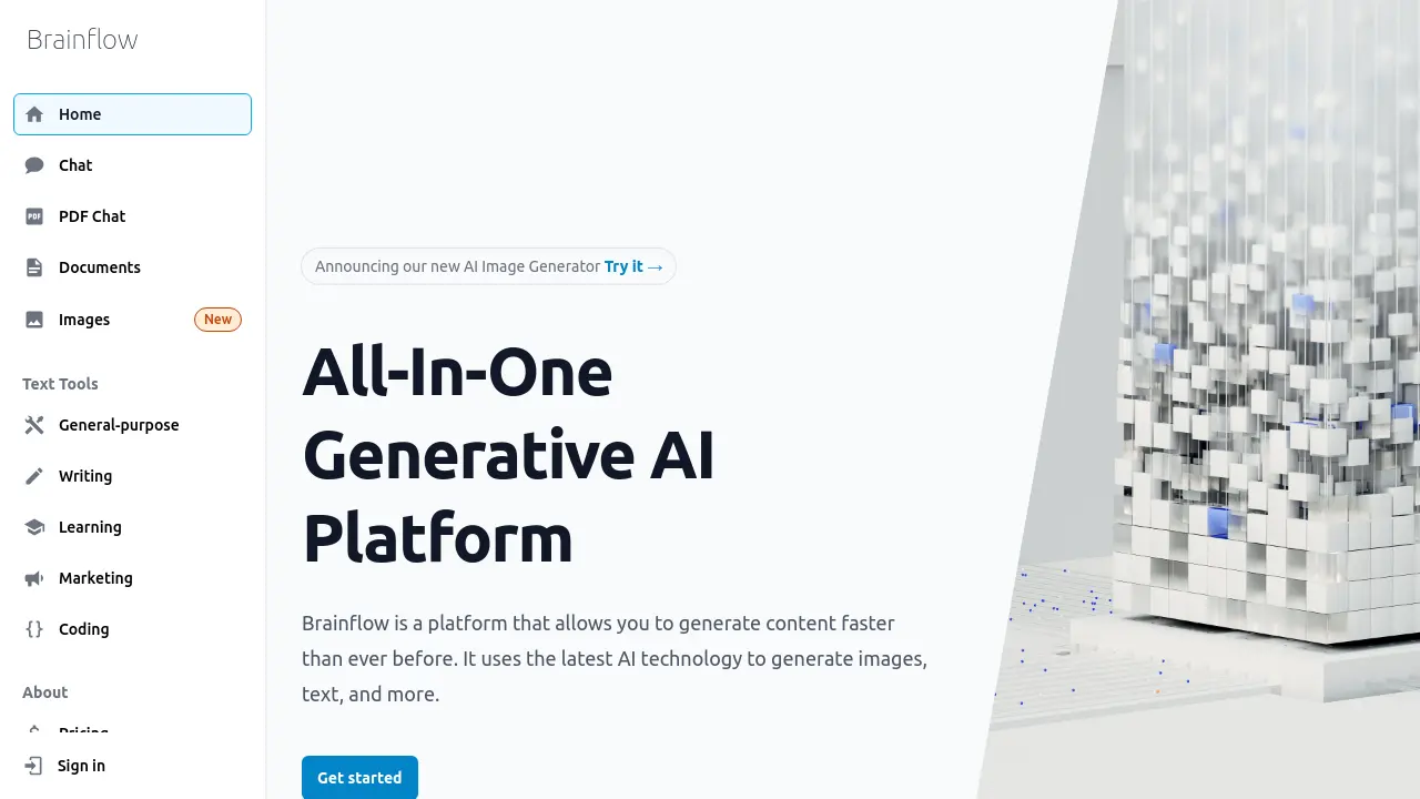 Brainflow - All-In-One Generative AI Platform