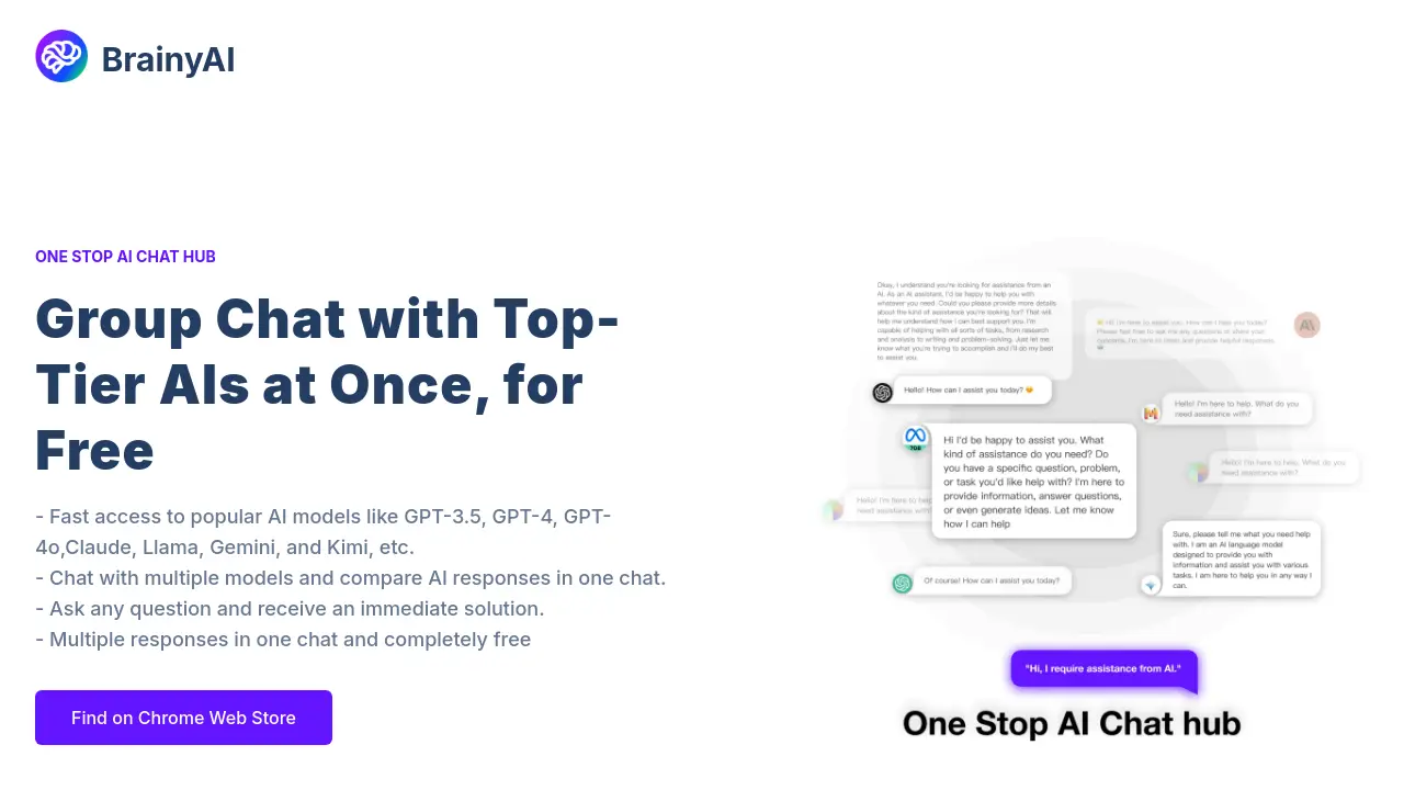 BrainyAI - One Stop AI Chat hub
