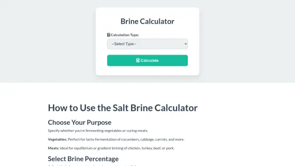 Brine Calculator