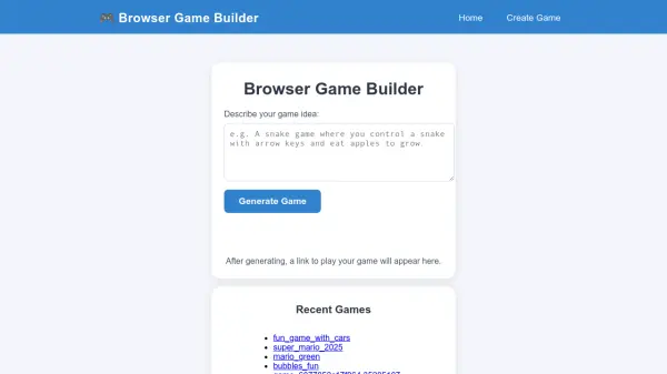 Browser Game Builder