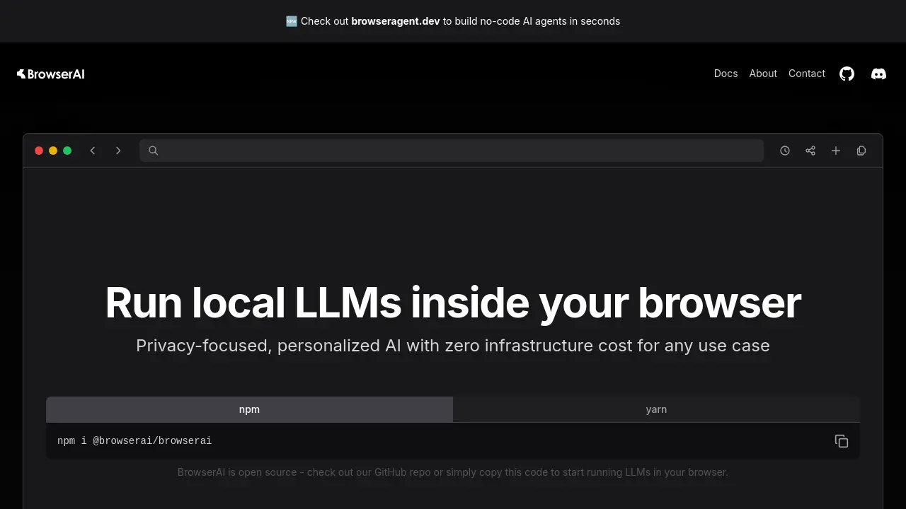 BrowserAI - Run Local LLMs Inside Your Browser