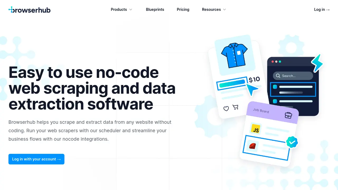 Browserhub - Easy to use no-code web scraping and data extraction software