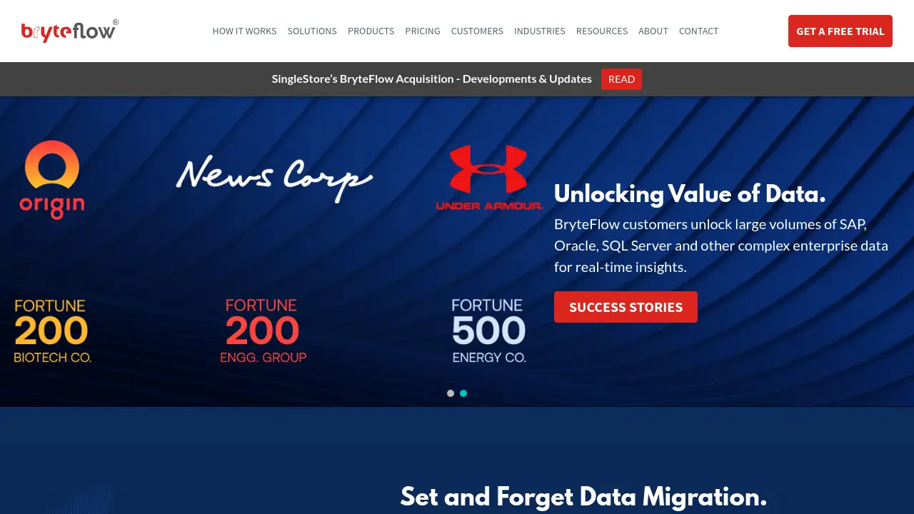 BryteFlow - Enterprise-Scale Data Integration with No Code. No Worries.