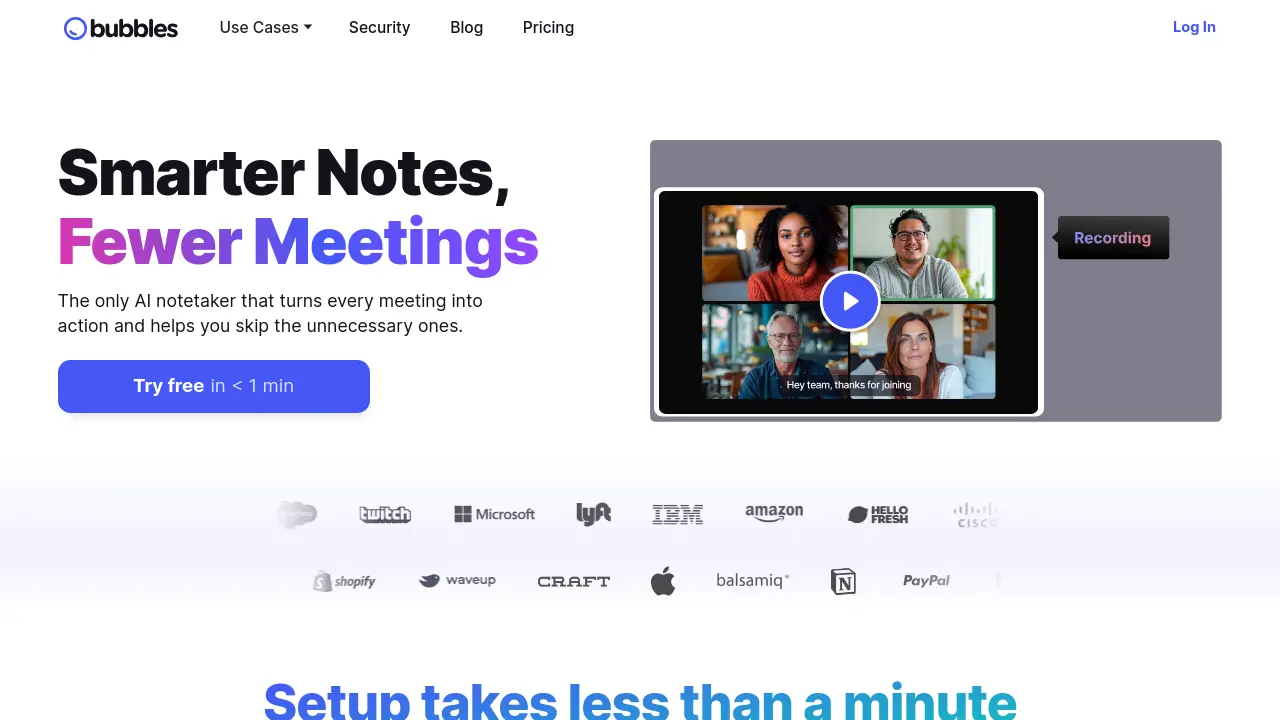 Bubbles - Smarter Notes, Fewer Meetings