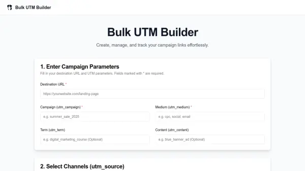 Bulk UTM Builder