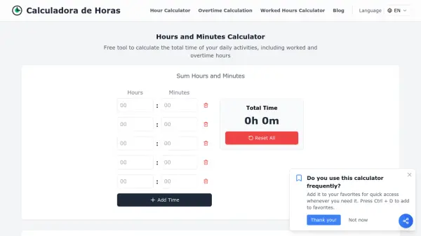 Calculadora de Horas