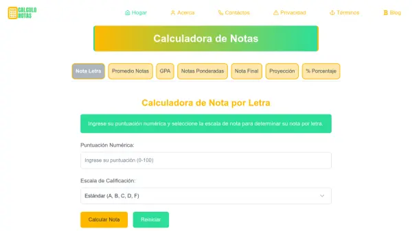 Calculadora de Notas