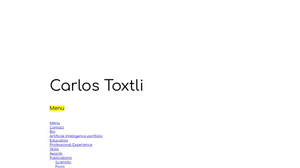 Carlos Toxtli's AI Portfolio