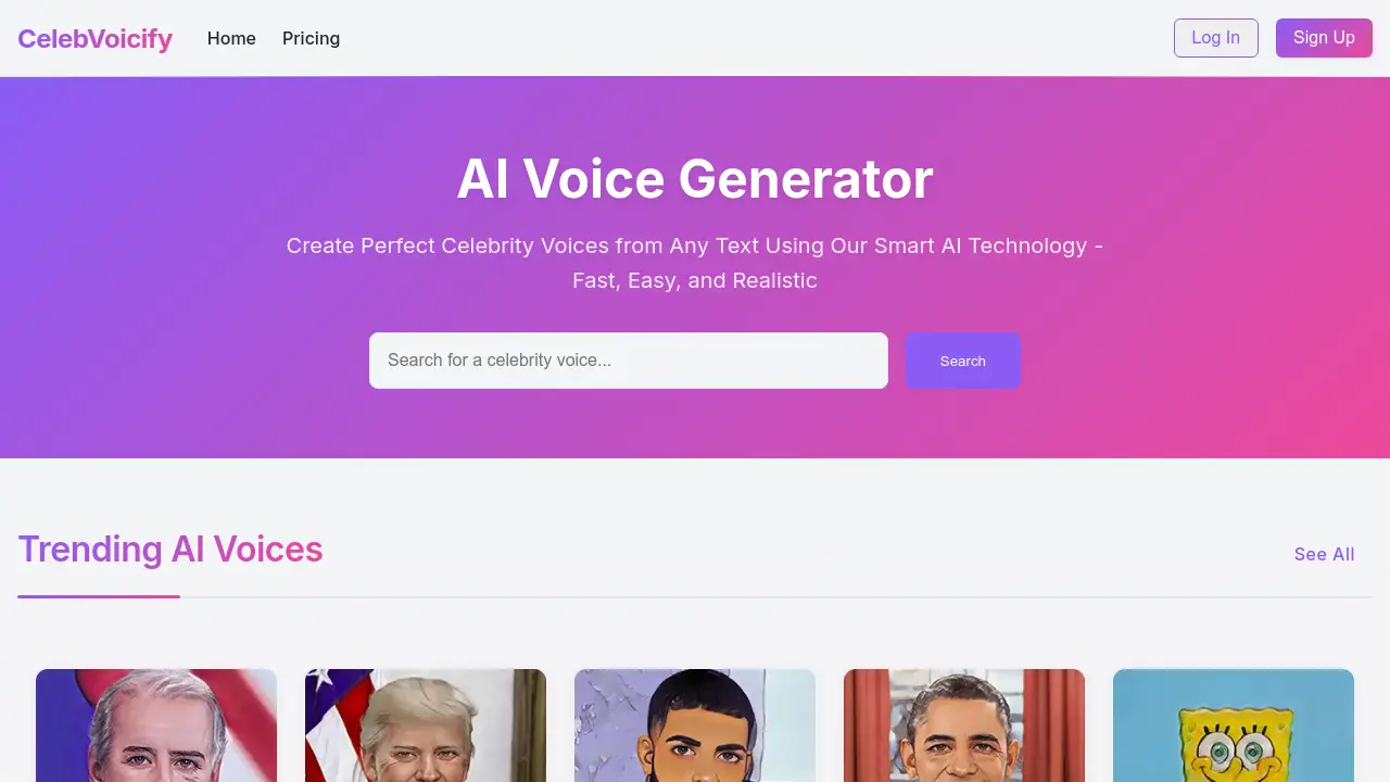 CelebVoicify screenshot