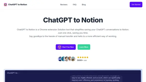 ChatGPT to Notion