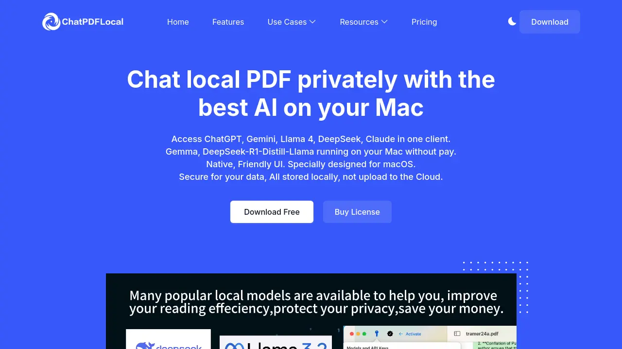 ChatPDFLocal screenshot