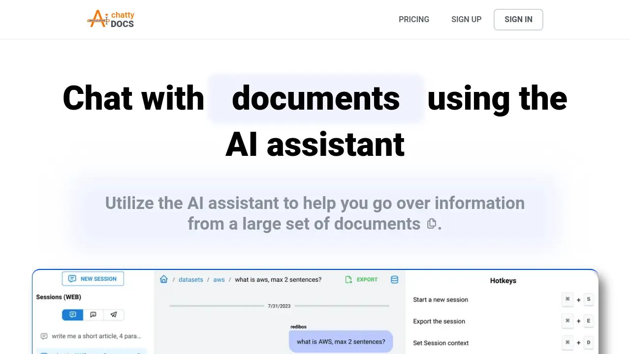 ChattyDocs screenshot