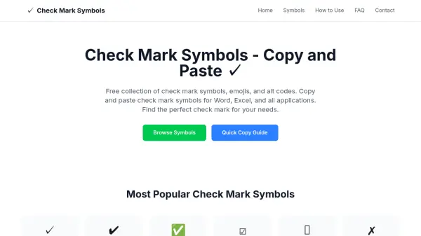 Check Mark Symbols