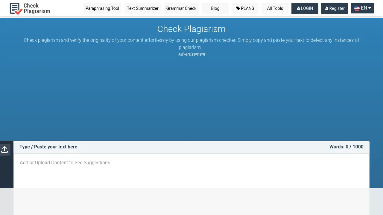 Check Plagiarism screenshot