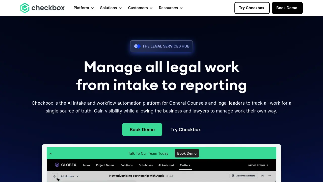 Checkbox - AI Intake and Workflow Automation Platform for Legal Teams
