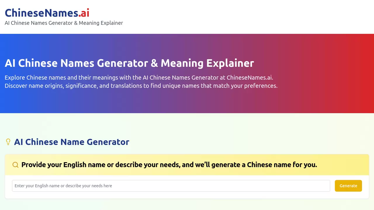 ChineseNames.ai