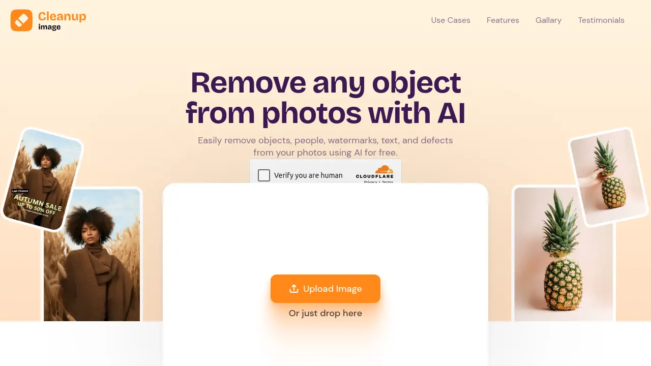 CleanupImage - Remove any object from photos with AI
