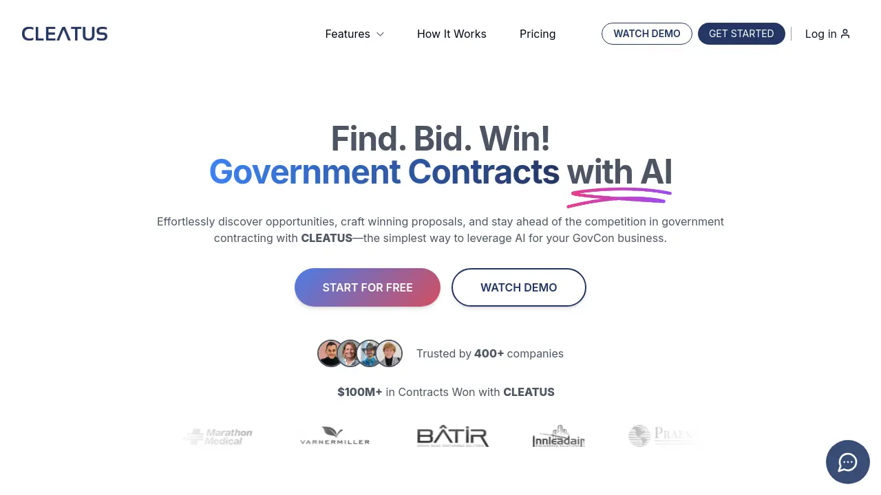 CLEATUS - AI-Powered Platform for Government Contract Success