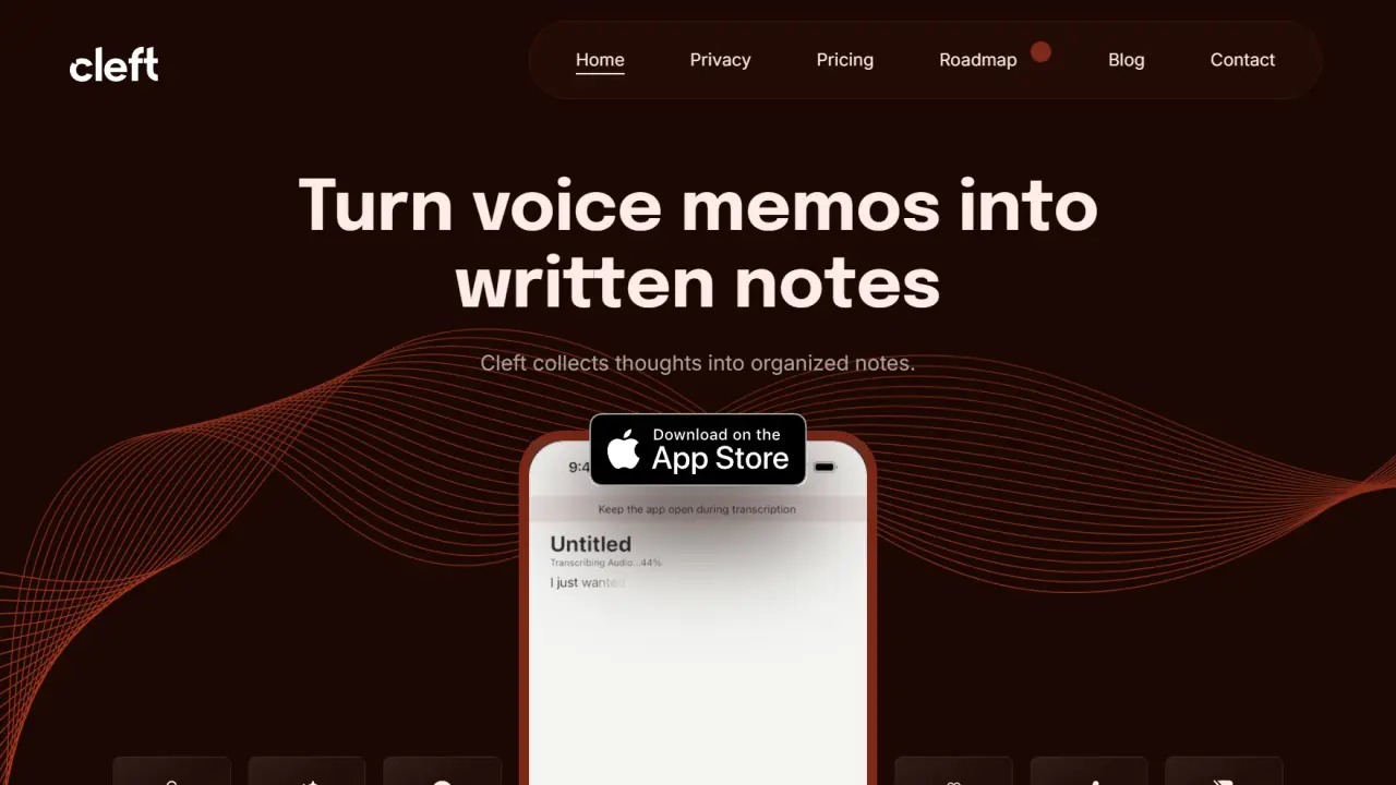 Cleft - Turn Voice Memos into Organized Written Notes