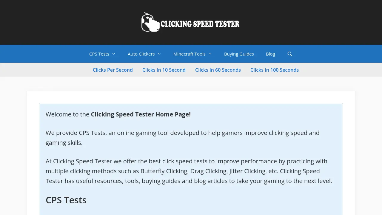 Clicking Speed Tester - Improve Your Gaming Performance with Precision ...