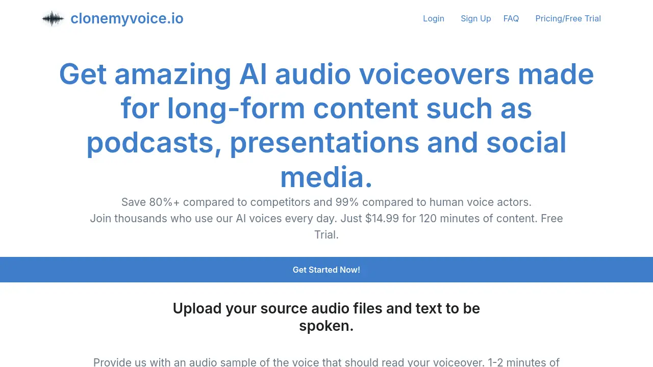 clonemyvoice.io screenshot
