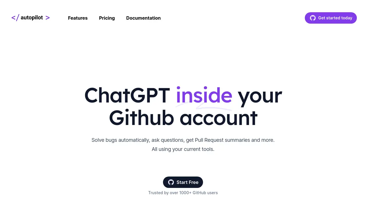 Code Autopilot - ChatGPT Inside Your GitHub Account