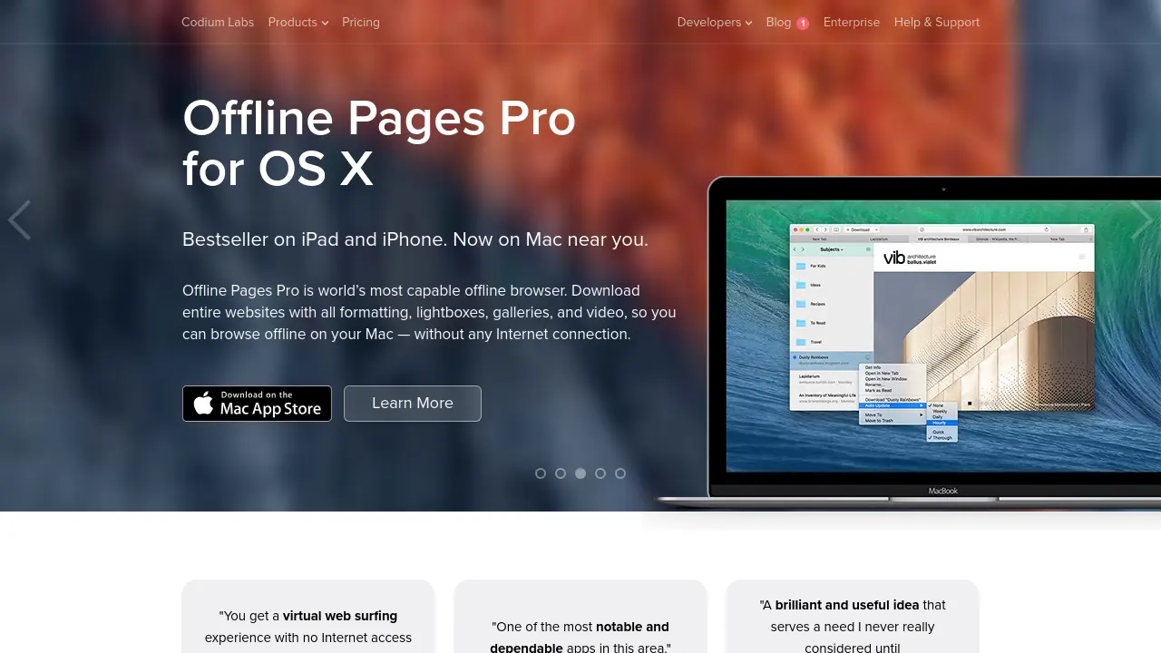 Codium Labs - Turn your website into an interactive offline experience