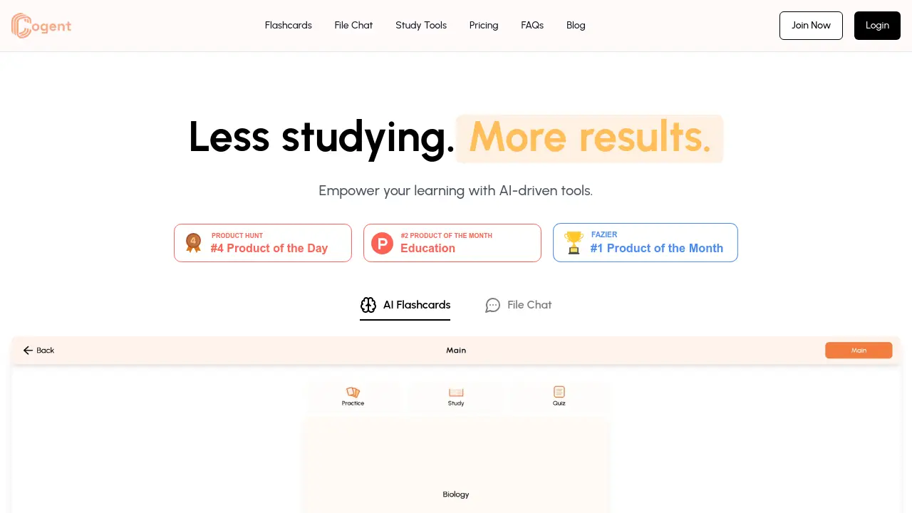 Cogent - Less studying. More results.