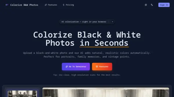Colorize Black & White Photos