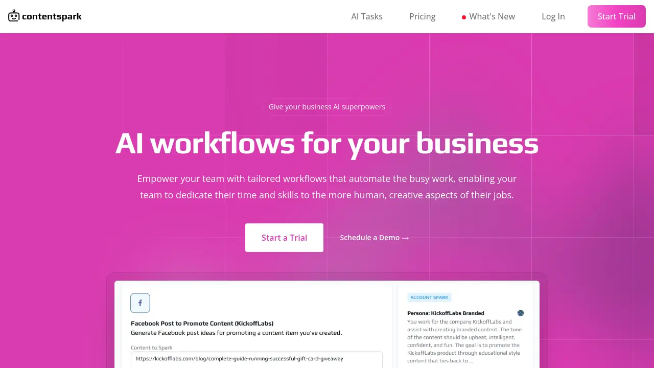 Content Spark screenshot