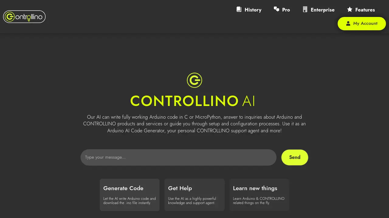 CONTROLLINO AI - Arduino AI Code Generator and Support Agent