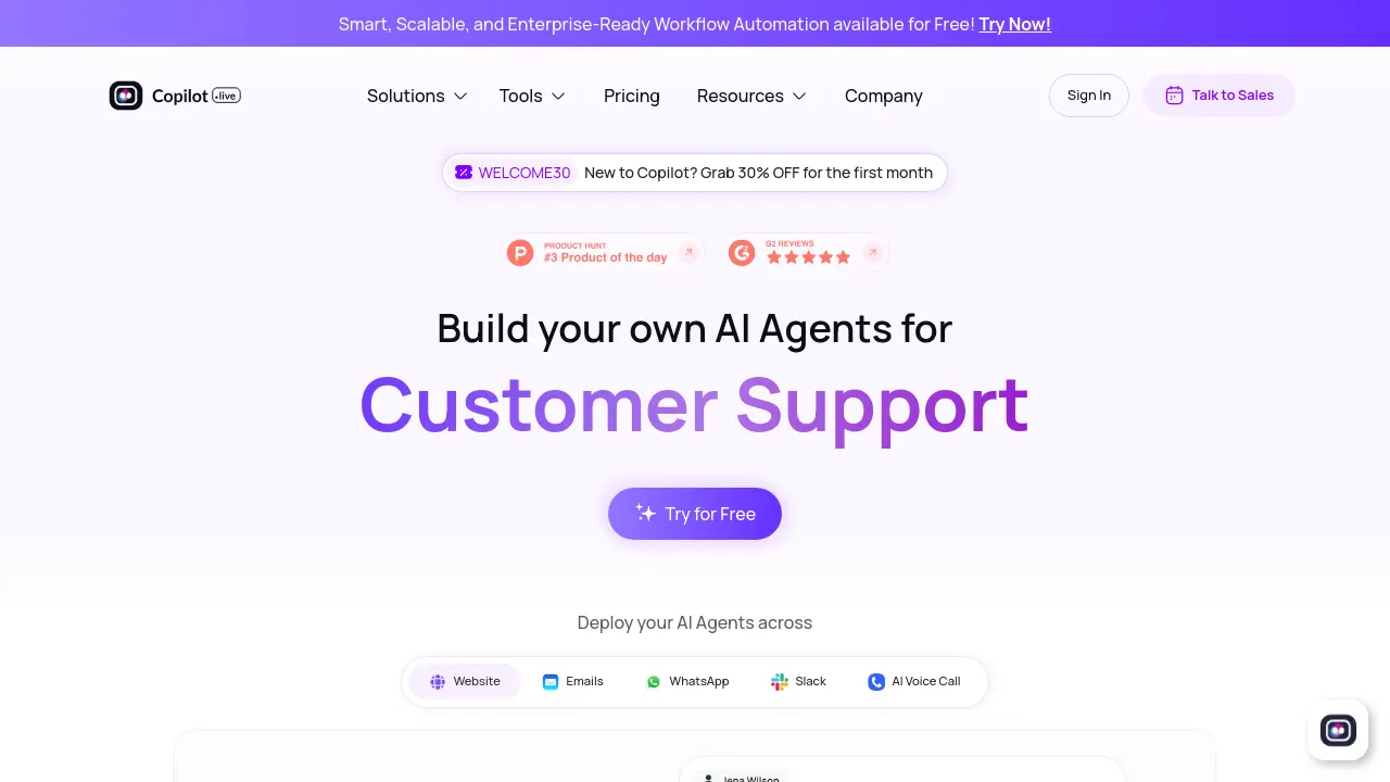 Copilot.live - Smart, Scalable, and Enterprise-Ready Workflow Automation