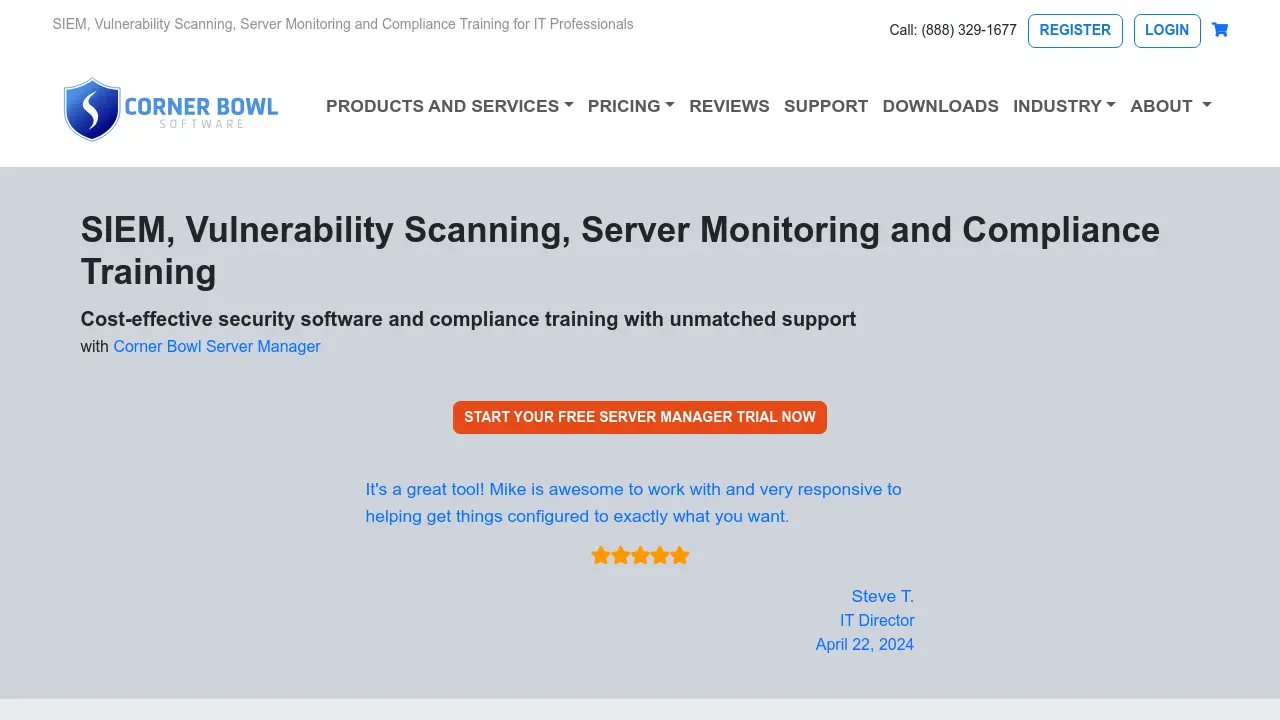 Corner Bowl Software - SIEM, Vulnerability Scanning, Server Monitoring ...