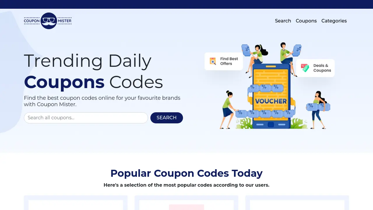 Coupon Mister - Find the best coupon codes online for your favourite brands