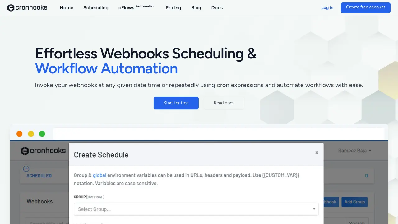 Cronhooks - Effortless Webhooks Scheduling & Workflow Automation