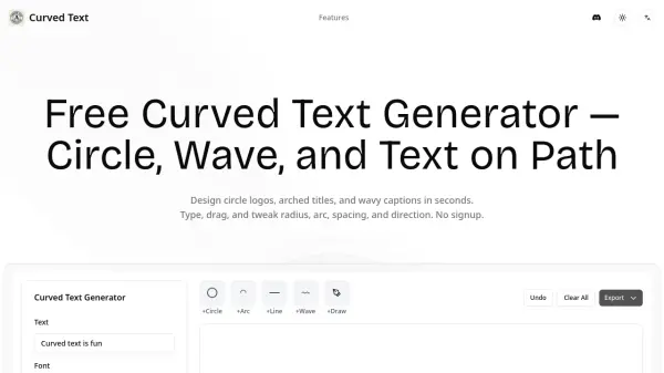 curved-text.com