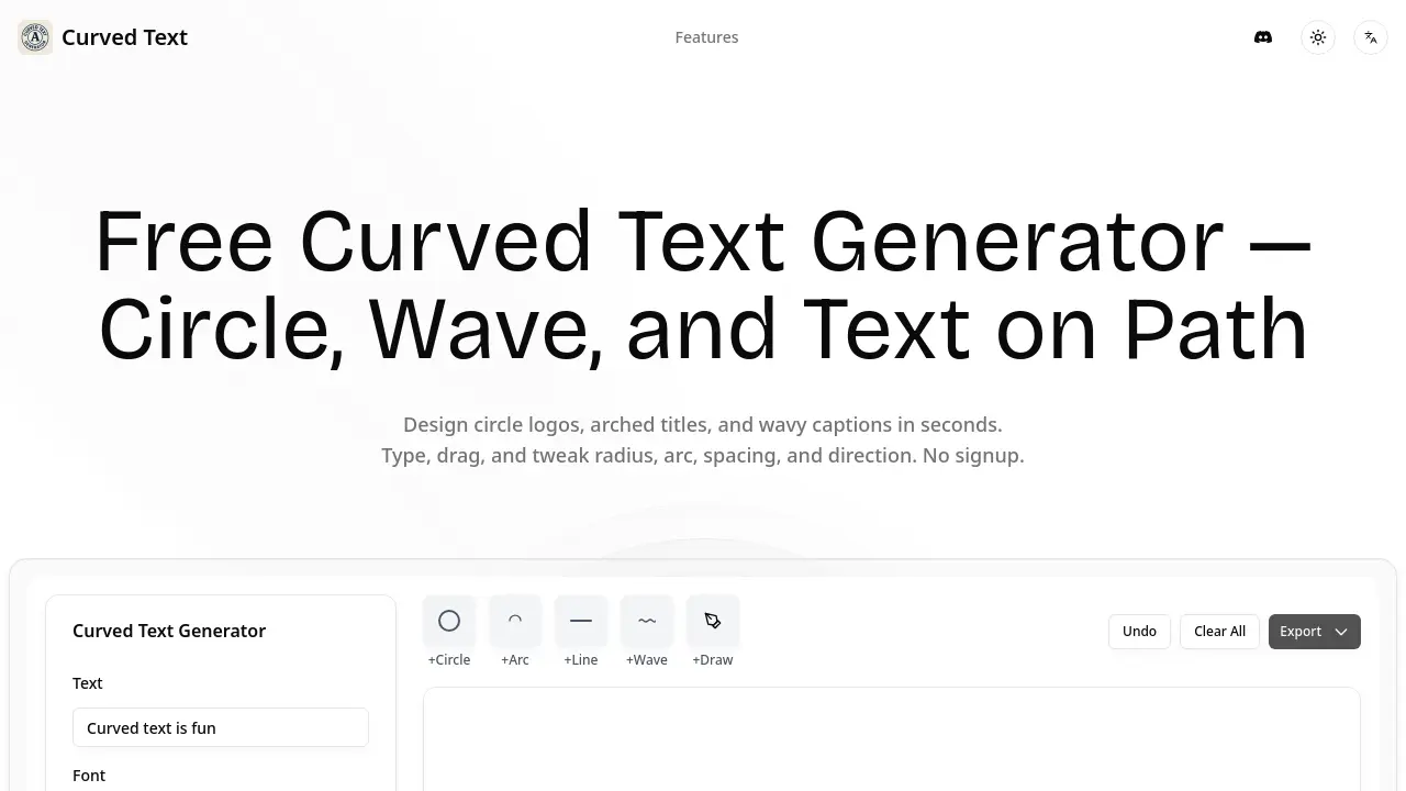 curved-text.com - Free Curved Text Generator — Circle, Wave, and Text ...