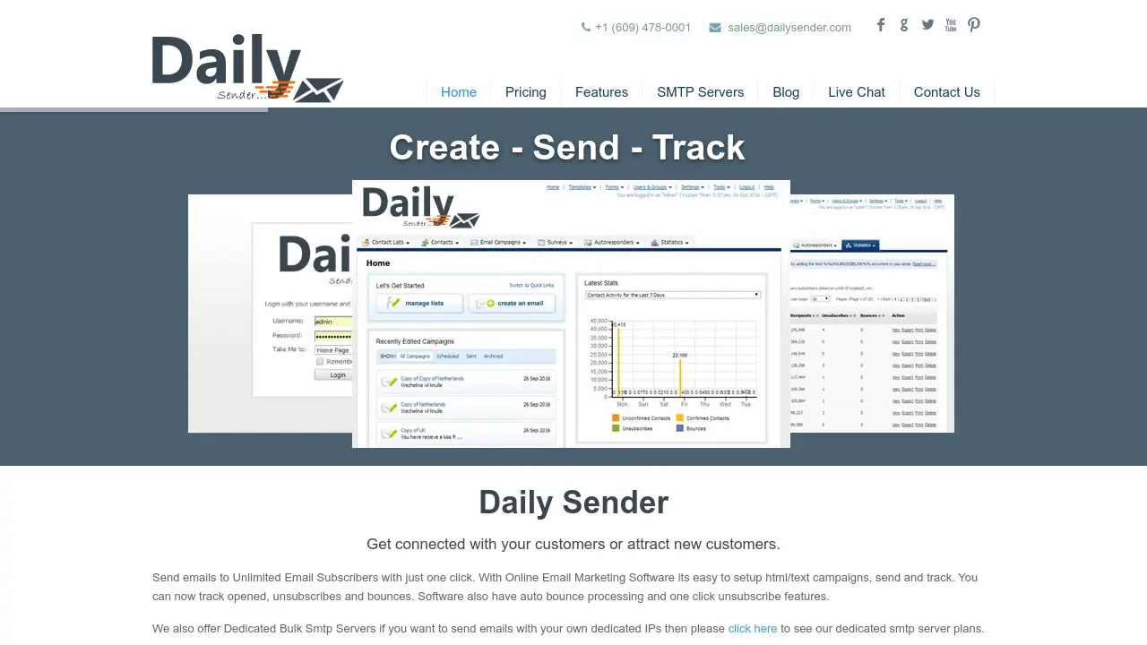 Daily Sender - Create, Send, and Track Unlimited Email Campaigns with One Click
