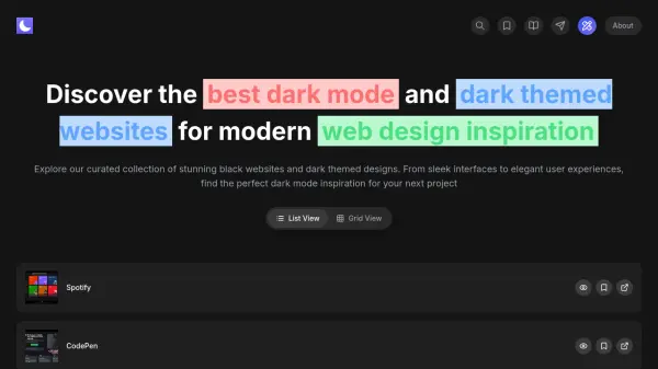 Dark Mode Websites