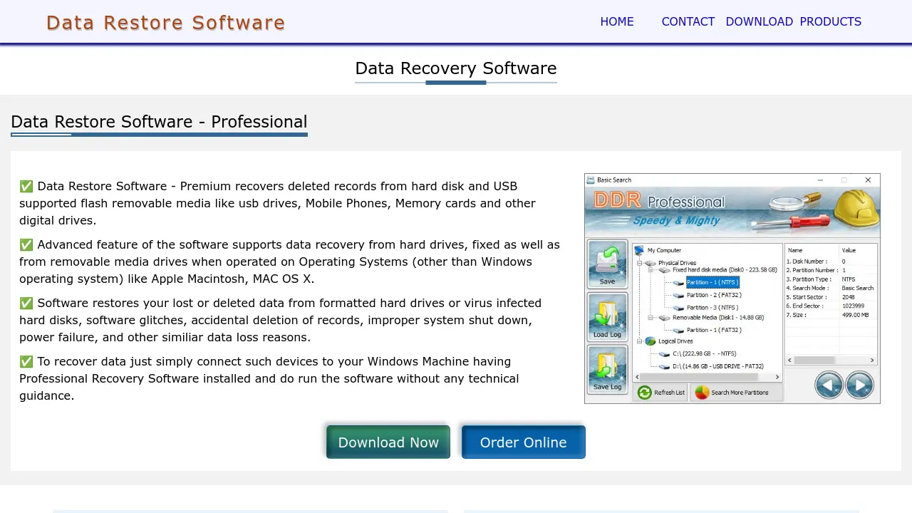Data Restore Software - Professional data recovery software for hard ...