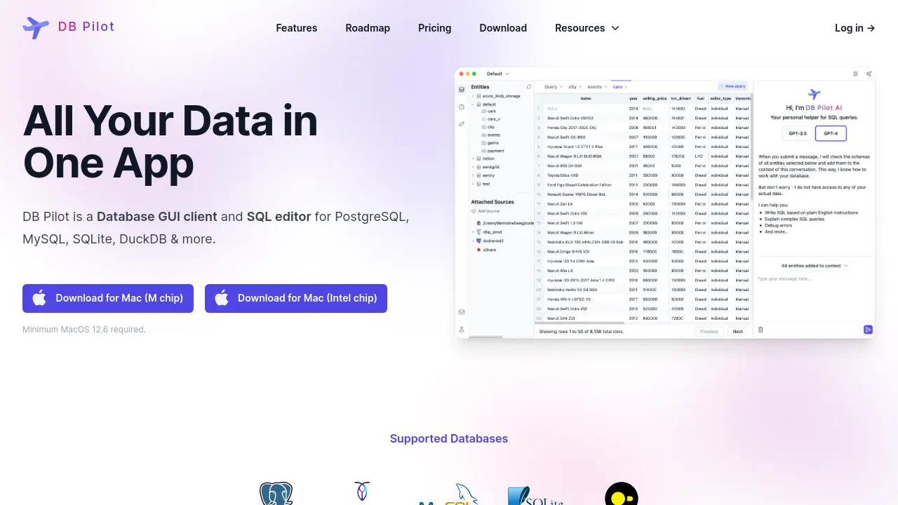 DB Pilot - All Your Data in One App