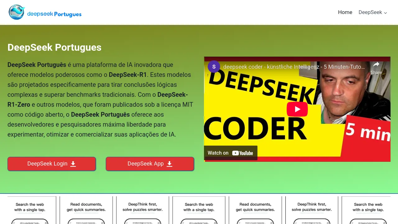 DeepSeek Português - Advanced open-source AI platform for Portuguese ...