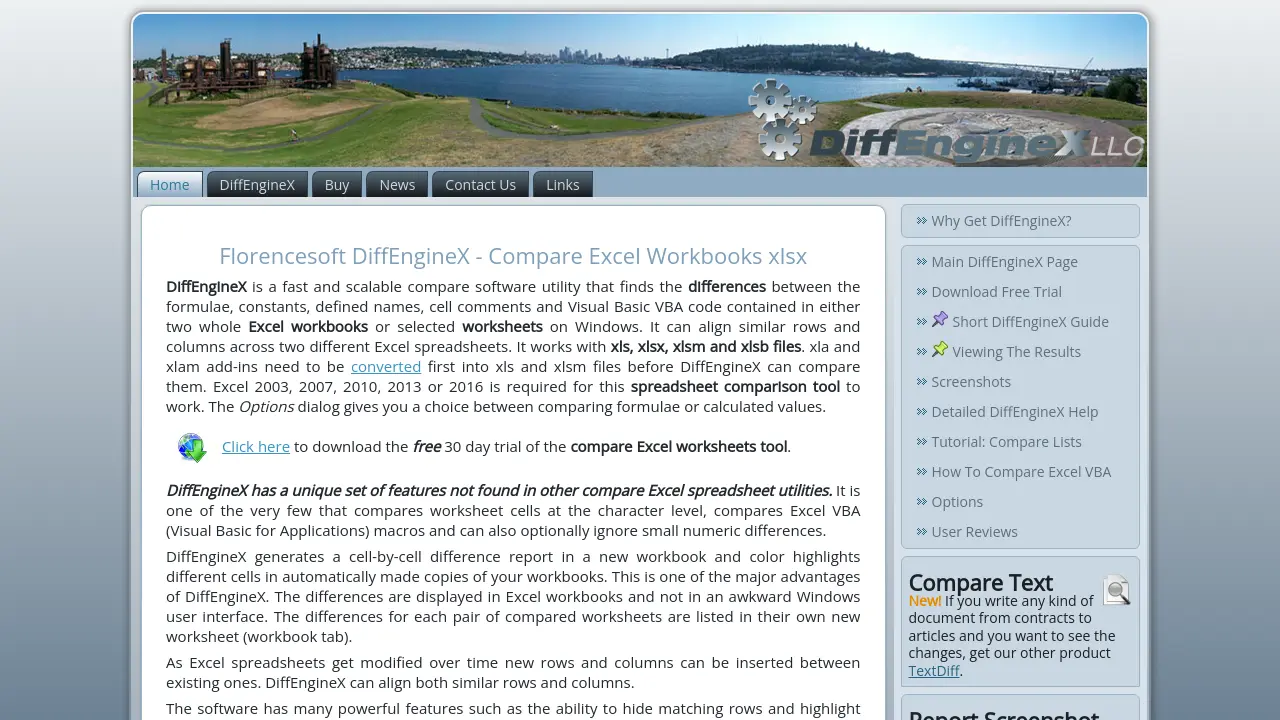 DiffEngineX - Fast and Scalable Excel Workbook Comparison Tool