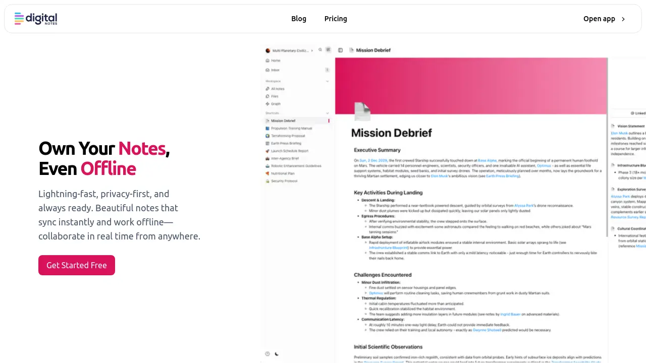 Digital Notes - Lightning-Fast, Privacy-First Offline Note-Taking and ...