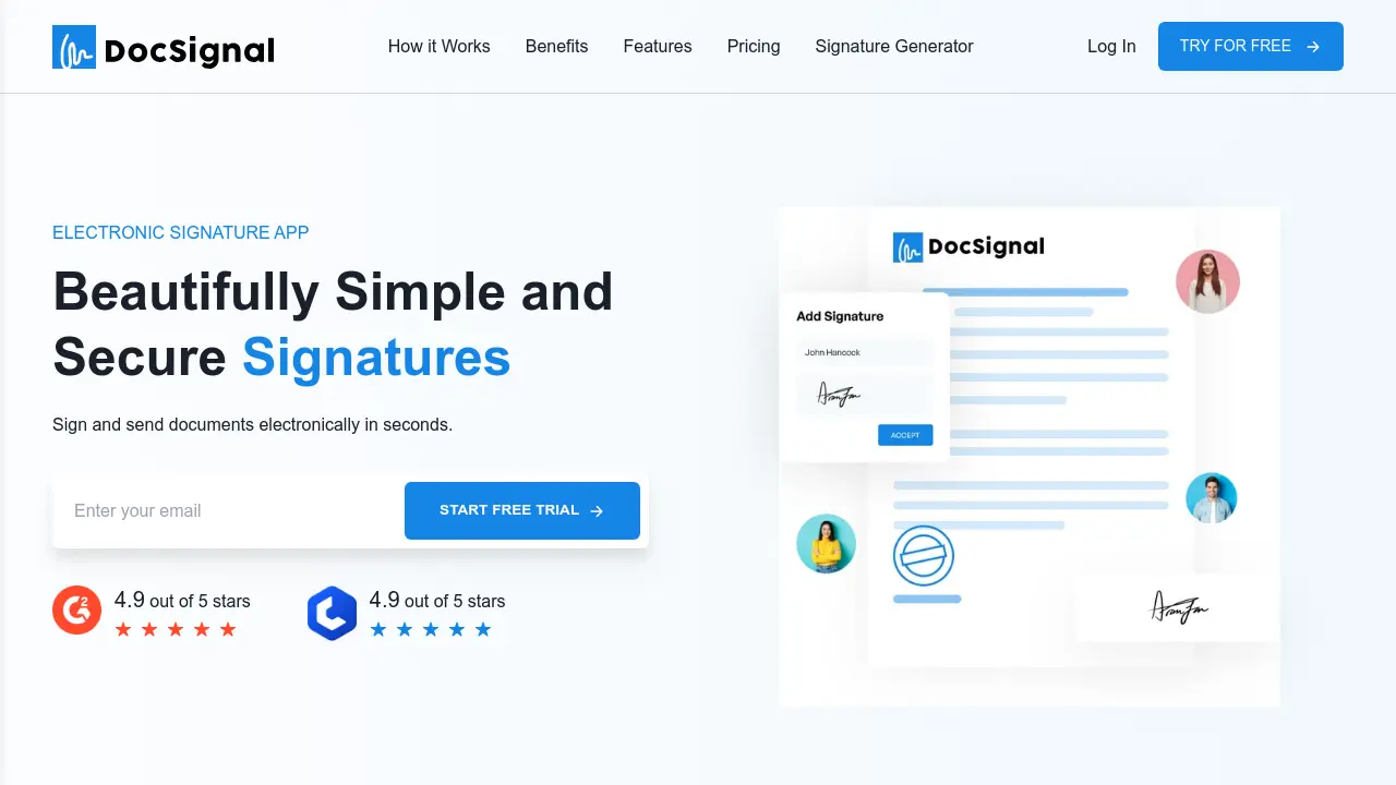 DocSignal - Beautifully Simple and Secure Signatures