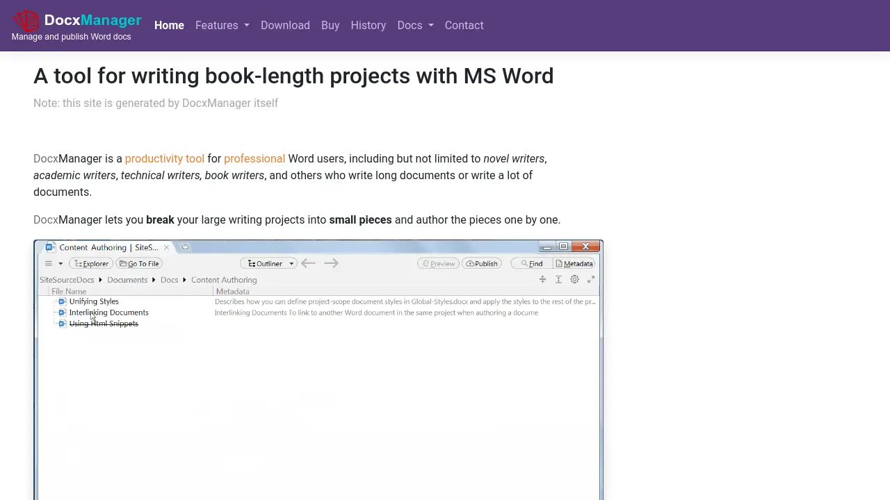 DocxManager - A productivity tool for professional Word users writing ...