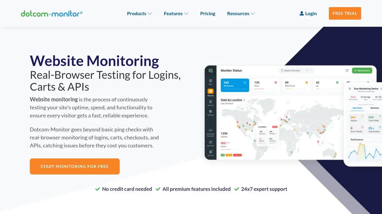 Dotcom-Monitor - Real-browser monitoring for websites, APIs, and ...